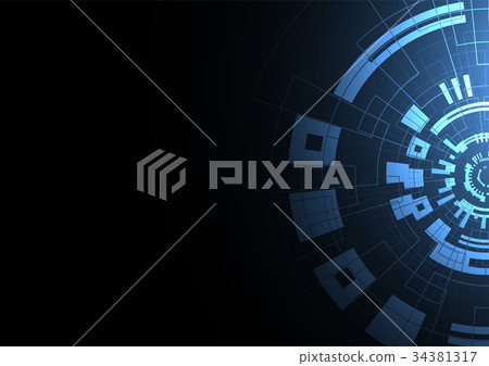 Abstract technology futuristic network Abstract technology futuristic network 34381317