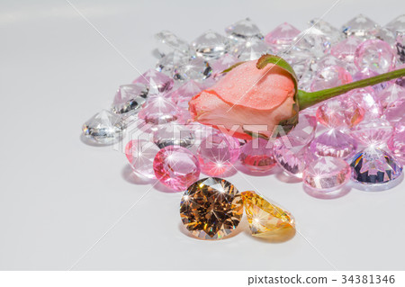 gold gemstones shine light pendant 34381346