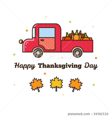 Happy Thanksgiving Day. Vector illustration. 34382510