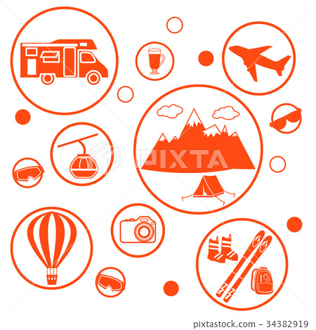 tourist equipment and accessories in the mountains tourist equipment and accessories in the mountains 34382919