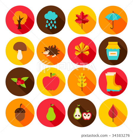 Autumn Flat Icons Autumn Flat Icons 34383276