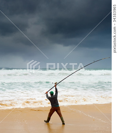 Fishing during the storm 34383965