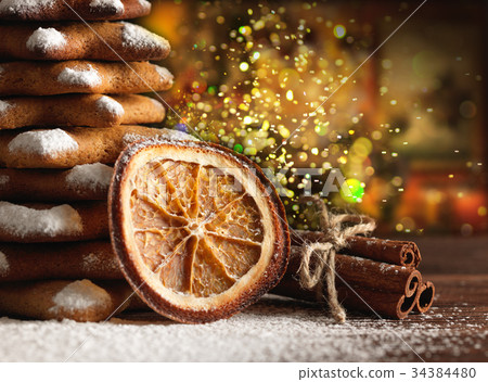 Homemade Gingerbread cookies Christmas Trees 34384480