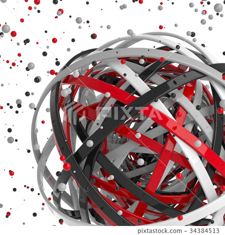 3d sphere of multicolored rings in cloud from 3d sphere of multicolored rings in cloud from 34384513