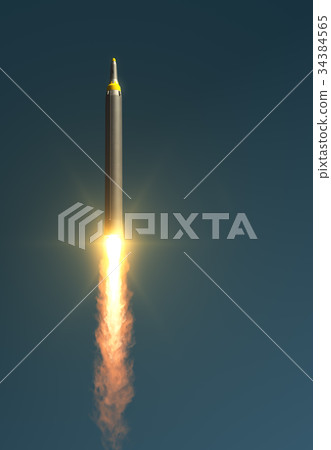 North Korean Ballistic Missile Takes Off 34384565