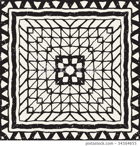 Hand drawn painted seamless pattern. Vector tribal Hand drawn painted seamless pattern. Vector tribal 34384655