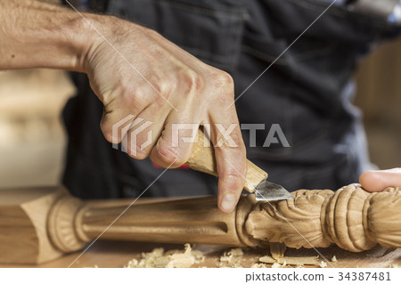 Carpenter at work 34387481