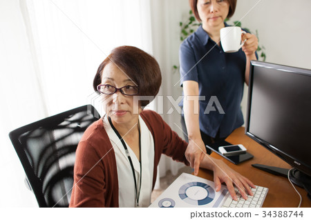 Middle Female Career Woman President Instruction 34388744