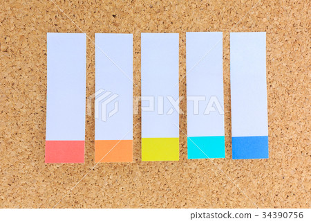 Cork board and sticky note Cork board and sticky note 34390756