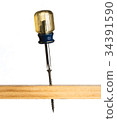 Screw with screwdriver 34391590