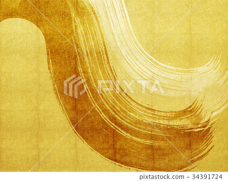 Background-Brush-Ink-Gold Foil 34391724