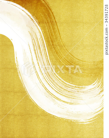 Background-Brush-Ink-Gold Foil 34391728