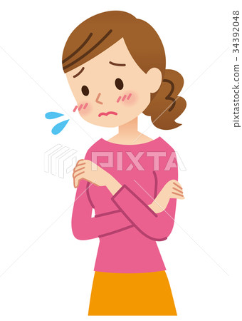 Shy woman housewife 34392048