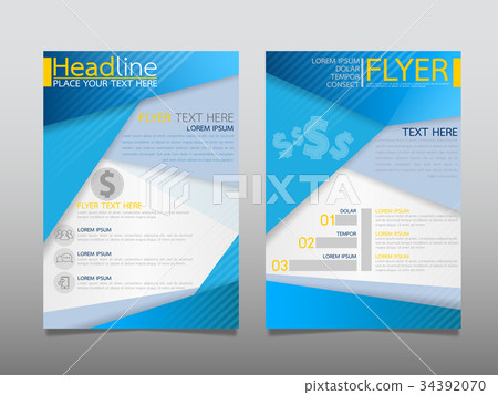 Template flyer cover business brochure layout. 34392070