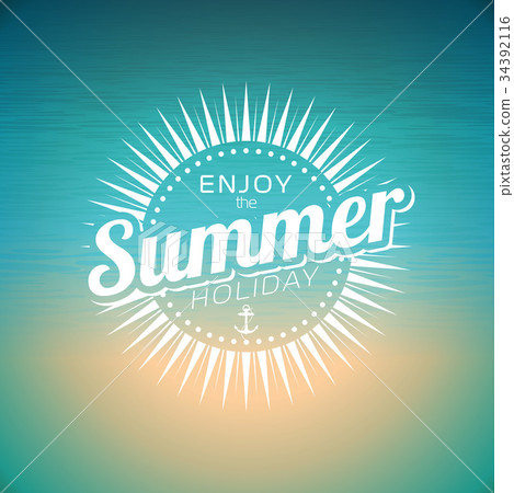 Vector illustration on a summer holiday theme. 34392116