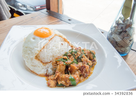 Gapa rice and fried egg Gapa rice and fried egg 34392836