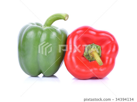 sweet pepper isolated on white background sweet pepper isolated on white background 34394134