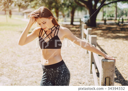 beautiful sporty girl 34394332