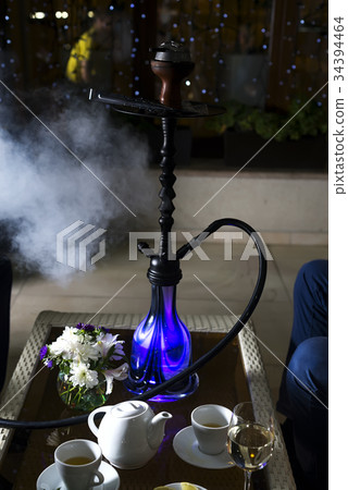 Hookah hot coals on shisha bowl Hookah hot coals on shisha bowl 34394464