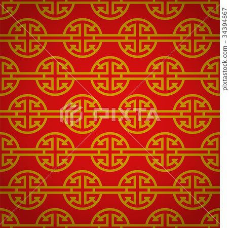 red and gold seamless pattern 34394867