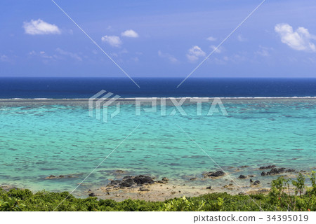 從石垣島天文台的珊瑚礁海在石垣島 34395019