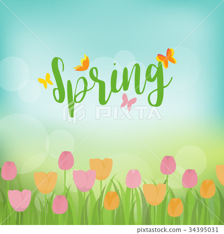 spring season background. vector - Stock Illustration [34395031] - PIXTA