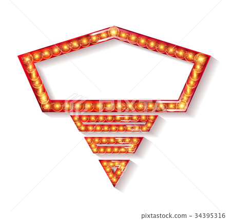 Retro light sign. Retro light sign. 34395316