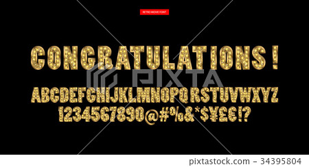 Gold Alphabetic fonts and numbers Gold Alphabetic fonts and numbers 34395804