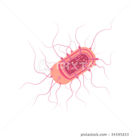 pink bacterial cell 34395833