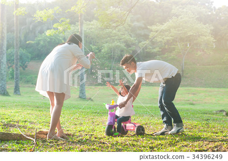 Family in the park 34396249