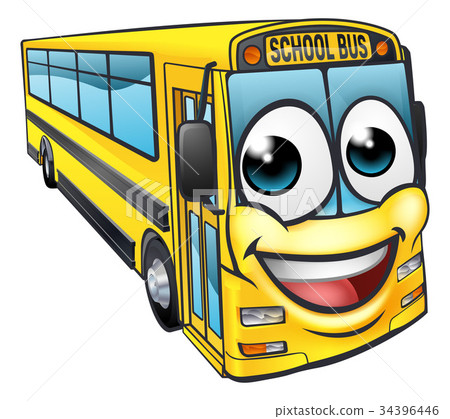 School Bus Cartoon Character Mascot School Bus Cartoon Character Mascot 34396446