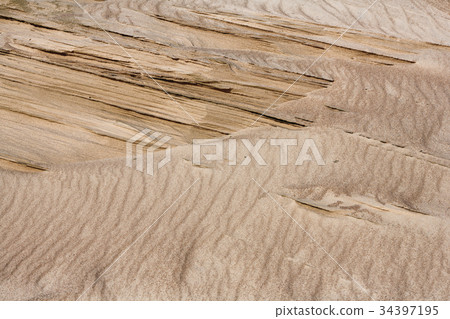 Yellow sand in the dunes 34397195