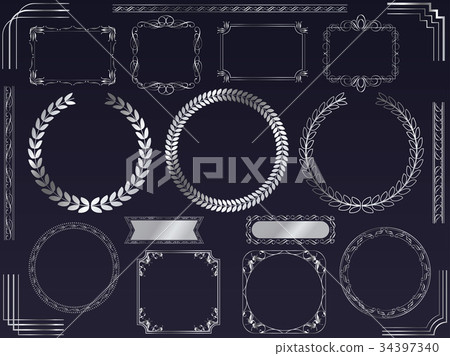 Silver frameset (without text) - Stock Illustration [34397340] - PIXTA