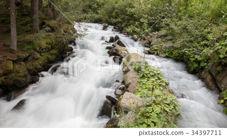 Waterfall in the Austrian Alps 34397711