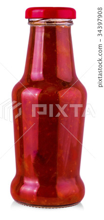 Bottle of Ketchup isolated on white background Bottle of Ketchup isolated on white background 34397908