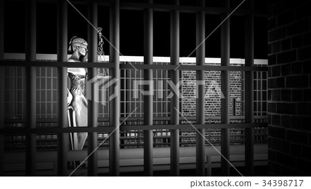 Conceptual illustration on existence in prison 3d Conceptual illustration on existence in prison 3d 34398717