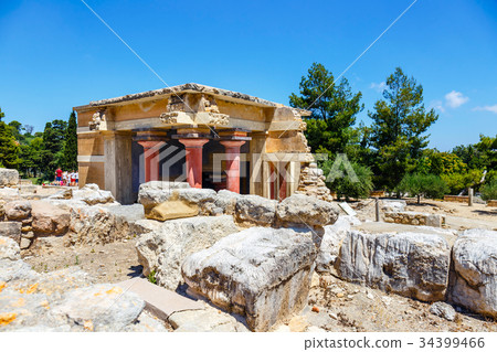 ruins of the Minoan Palace of Knossos on Crete ruins of the Minoan Palace of Knossos on Crete 34399466