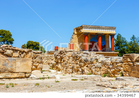 ruins of the Minoan Palace of Knossos on Crete 34399467