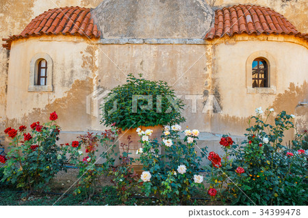 Basilica of Arkadi Monastery on Crete, Greece Basilica of Arkadi Monastery on Crete, Greece 34399478