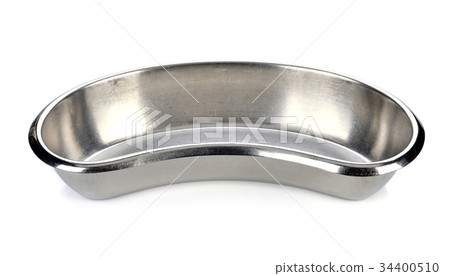 kidney tray, medical equipment on white background 34400510