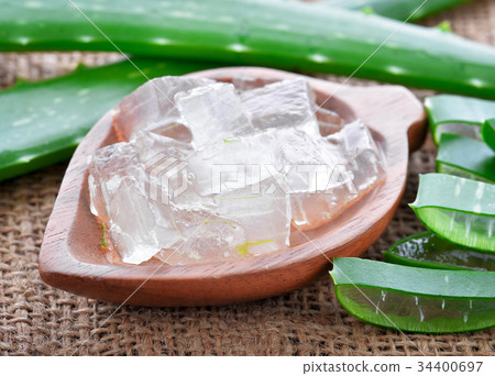 Aloe vera gel and aloe vera. 34400697