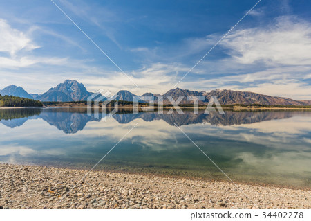 Teton Reflection in Jackson Lake Teton Reflection in Jackson Lake 34402278