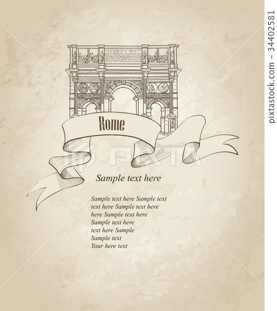 Rome landmark Constantin's Arc Travel background 34402581