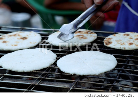 grilled sticky rice with egg grilled sticky rice with egg 34403283