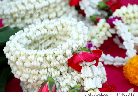 Jasmine garland in market 34403318