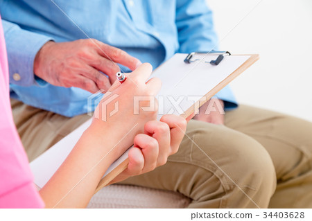 Health Check Questionnaire Young Nurse and Grandpa Retirement Home Day Care Center Wheelchair Health Check Questionnaire Young Nurse and Grandpa Retirement Home Day Care Center Wheelchair 34403628