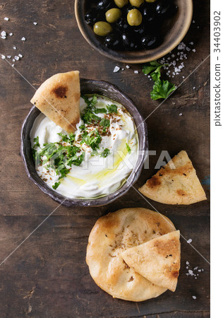 labneh fresh lebanese cream cheese dip 34403902