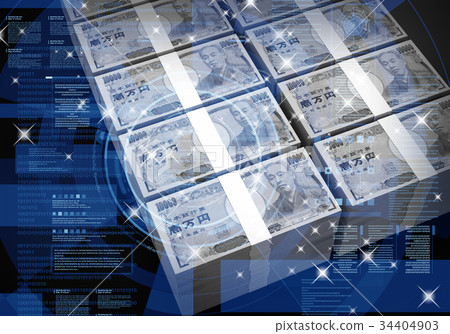 Large money image 100 million yen 34404903