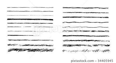 Set of artistic pencil brushes. Hand drawn grunge Set of artistic pencil brushes. Hand drawn grunge 34405945