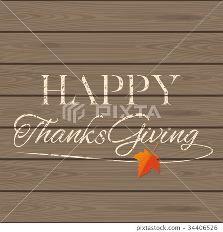Thanksgiving lettering card 34406526